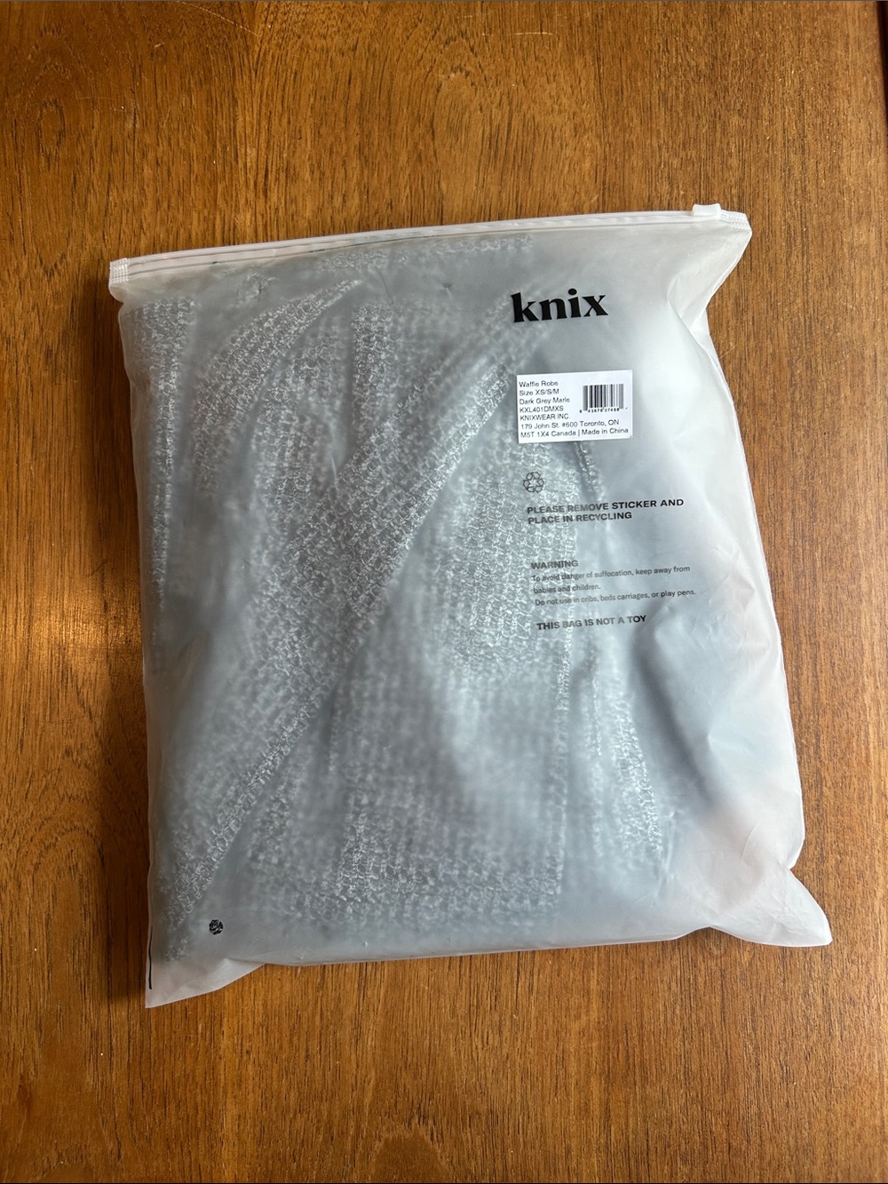 NEW Knix Waffle Robe Grey - Picture 2 of 6